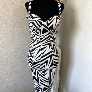 Kardashian Kollection black and white dress